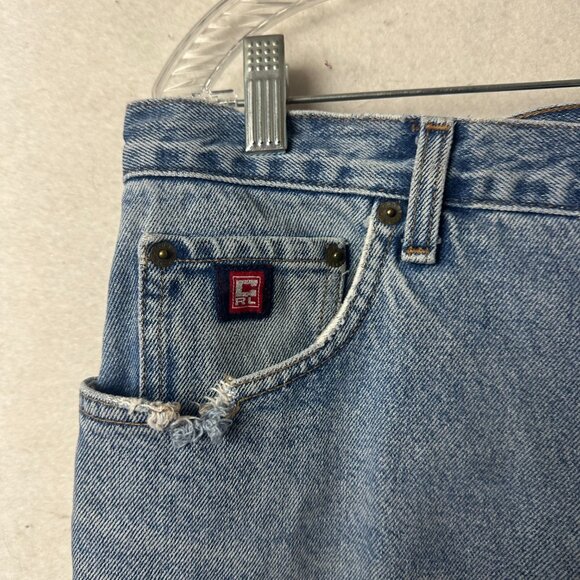Chaps Ralph Lauren Jeans Mens 34x30 Classic Fit Blue Denim light Wash VTG Mexico - Picture 2 of 10